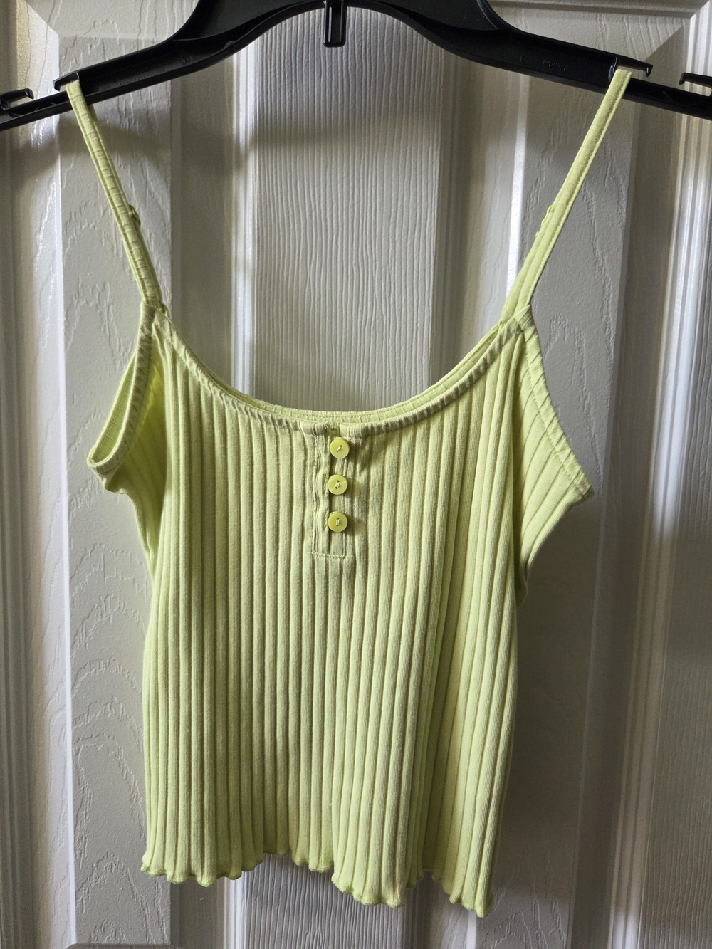 American Eagle Ribbed Cami Tank Top - Lime